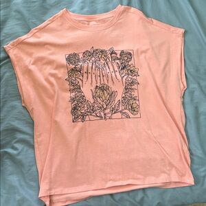 Anthropologie Floral Design Tee